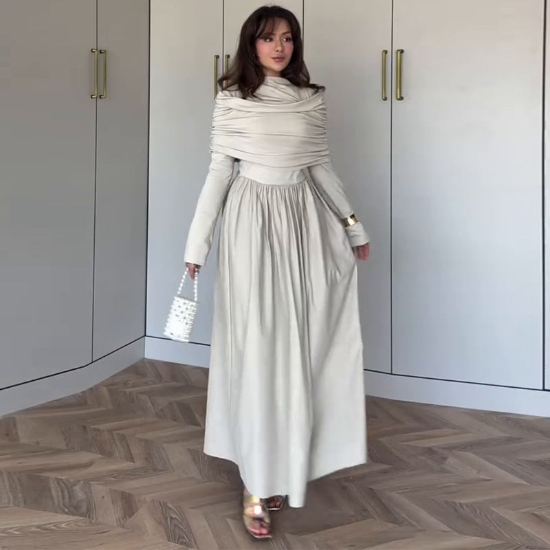 Women's Pleated Elegant High-grade Slim Fit Dress