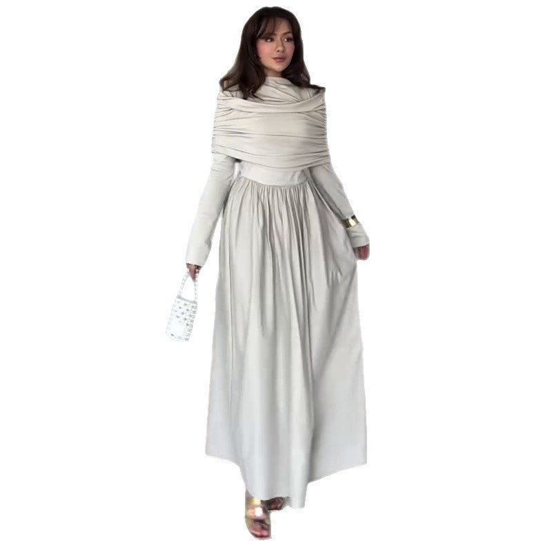 Women's Pleated Elegant High-grade Slim Fit Dress